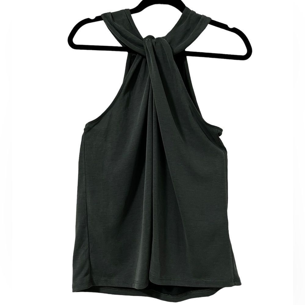Green Envelope Dark Gray Tank Top